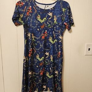 Disney peter pan inspired dress with pockets size small